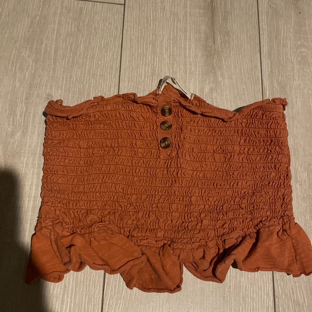 Free People ruched crop top
